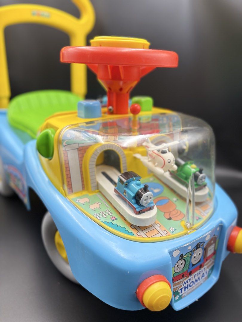 Thomas and Friends Ride On Toy (Category: Kids Toys) located in Lipa City. Submitted by biboystoyhouse (Listing ID 1452331031, Image 1). Description: This is a “My First Thomas” GOGO Tunnel Thomas ride-on toy, featuring a clear plastic dome with interactive train and helicopter toys inside.It is designed for toddlers aged 10 months to 4 years, with a maximum weight capacity of 20 kg..