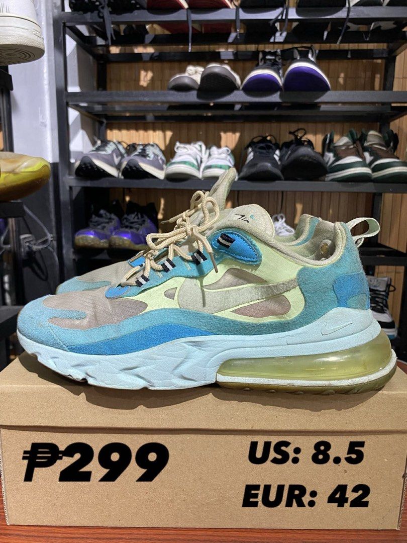 Nike Air Max 270 React Sneakers US 8.5 (Category: Sneakers) located in Manila. Submitted by verdeflorl44541 (Listing ID 1452332602, Image 1). Description: - Nike Air Max 270 React - Cool colorway with blue and yellow accents - Size: US 8.5 (EUR 42) - Great for everyday wear - Price: P299.