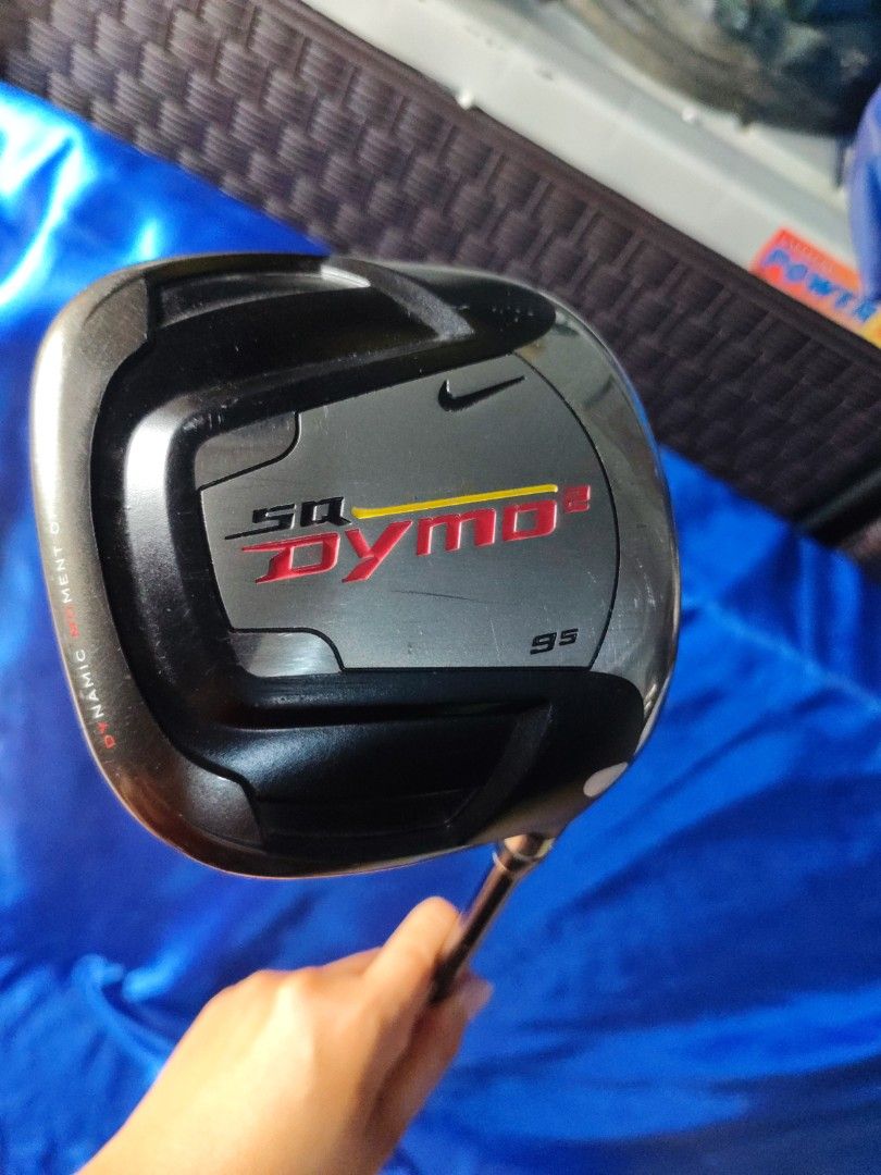 Nike SQ Dymo2 9.5 Driver Golf Club (Category: Golf) located in Manila. Submitted by meiyeon2 (Listing ID 1452360284, Image 1). Description: - Nike SQ Dymo2 Driver - Loft: 9.5 degrees - Shaft: Nike Sq Dymo S flex Length : 46 inches head size: 460cc - Ideal for long drives - Shows normal play wear (scuffs on face and sole) - Headcover not included - Ready for your next round!.