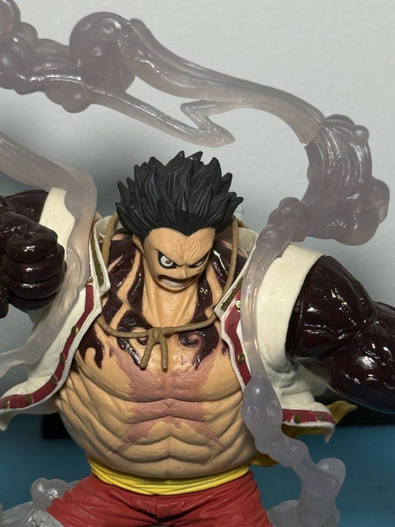 One Piece - Luffy Boundman (Category: Figurines & Statues) located in Manila. Submitted by aprilluraine (Listing ID 1452388962, Image 3). Description: FS: Banpresto King of Artist (KOA) Monkey D. Luffy Gear 4 Boundman Condition: Loose (No Box), displayed in a smoke-free and dust-free environment. Authenticity: 100% Authentic / Original Banpresto. Issues: No issues. Complete smoke/steam effects. Safe and intact. - AUTHENTIC / ORIGINAL Item + SF Pr