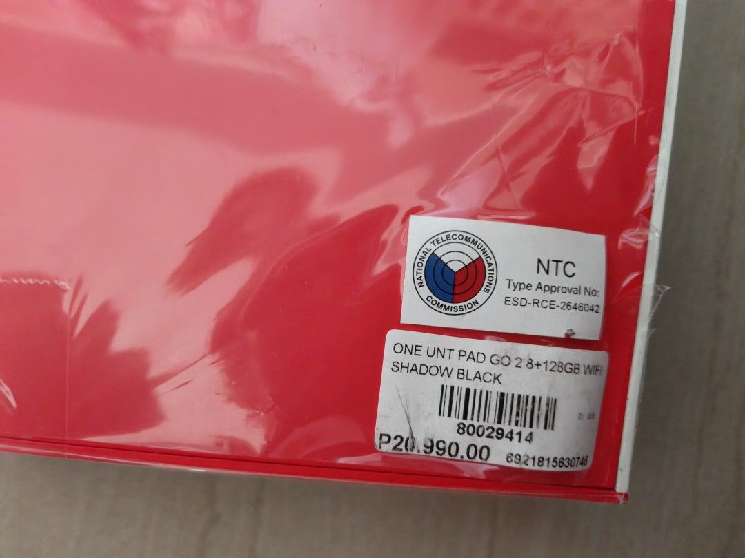 OnePlus Pad Go 2 128GB WiFi Shadow Black (Category: Android) located in Lucena. Submitted by iamnordy (Listing ID 1452322679, Image 2). Description: - OnePlus Pad Go 2 - 12.1 inches - 128GB Storage - WiFi Model - Color: Shadow Black - Original Packaging Included - NTC Approved - SRP: P20,990.00 -My price: 17000.