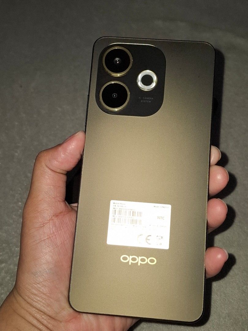 OPPO A5 Pro 5G 256GB Gold (Category: OPPO) located in Pasig City. Submitted by raindeclutters (Listing ID 1452384215, Image 1). Description: - OPPO A5 Pro - 256GB Internal Storage - 8GB RAM - Snapdragon 6s 4G Processor - 5000 mAh Battery - ColorOS 16.0.5 - Good working condition -no scratches, like new - Includes black case -this is an extra phone, di sya nagagamit *wala po syang kasamang charger when I bought it *medyo negotiable, no to barat 😅