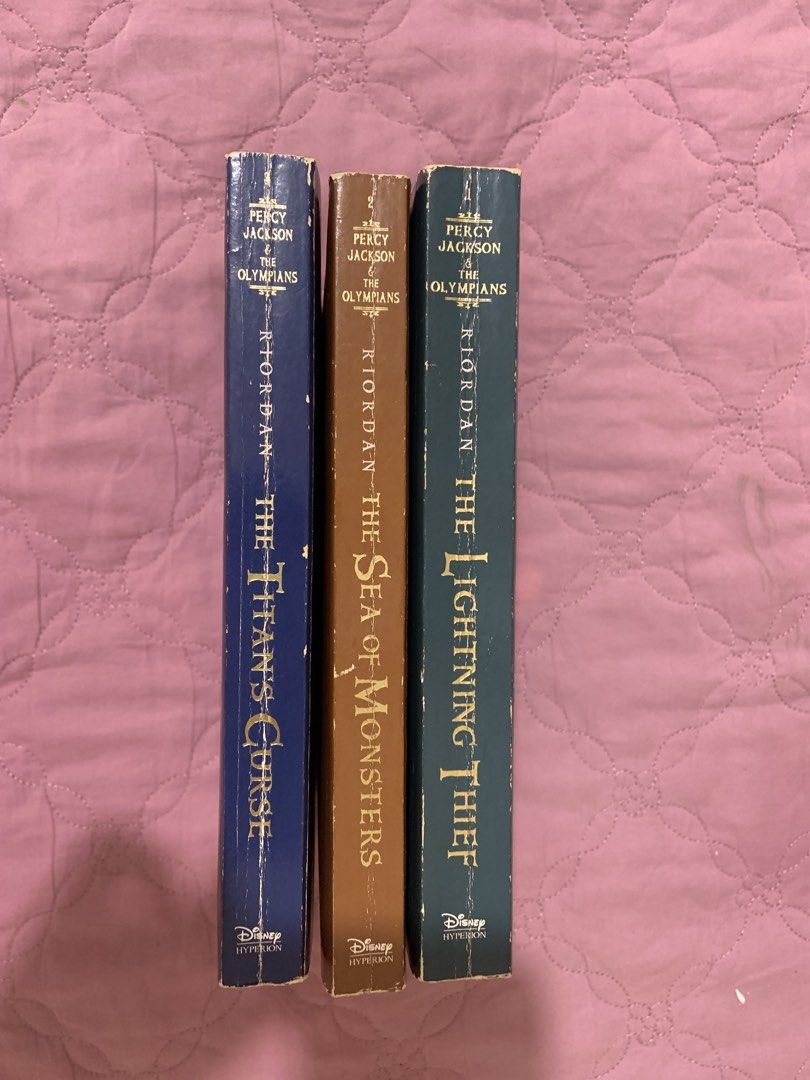 PERCY JACKSON & THE OLYMPIANS BOOKS (Category: Storybooks) located in Manila. Submitted by steph_7 (Listing ID 1452454013, Image 2). Description: FOR SALE: Percy Jackson & The Olympians Books (Set of 3) ⚡ Perfect for Rick Riordan fans and collectors! Included: 📖 The Lightning Thief (Book 1) 📖 The Sea of Monsters (Book 2) 📖 The Titan’s Curse (Book 3) ✨ Condition: Well-kept Complete pages, no missing or loose pages Visible yellowing due to age N