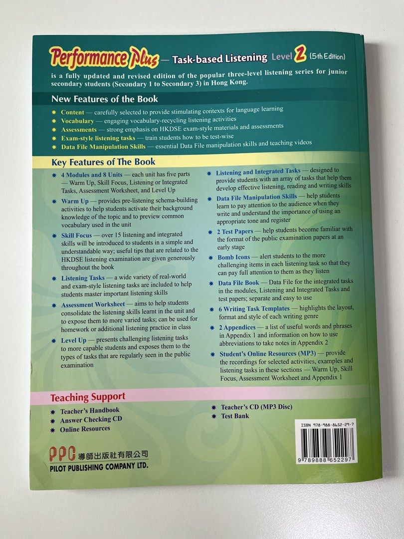 Performance Plus Task-based Listening 2 （分類：教科書）位於 Hong Kong。 由 w1ng__yy 提交（商品編號 1452410770，圖片 3）。簡介： 好新淨 冇寫過嘢 可面交/順豐到付。