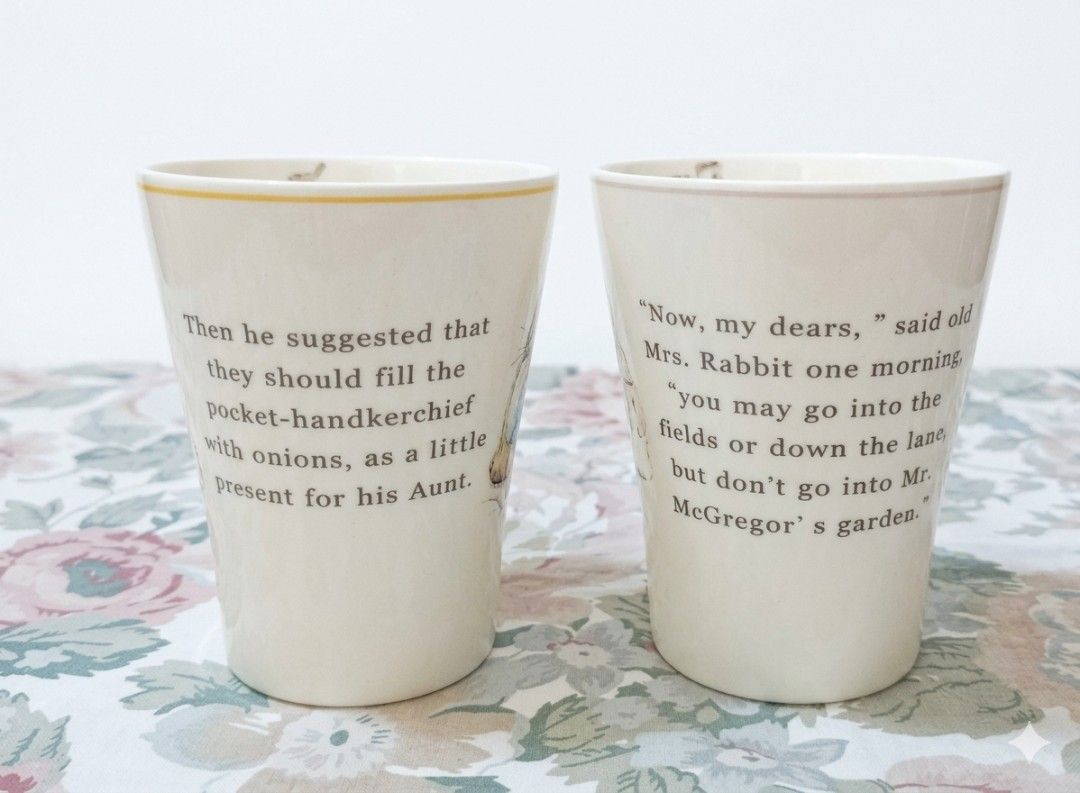 Peter Rabbi Mugs (Category: Coffee & Tea Tableware) located in Binan City. Submitted by mayjhe (Listing ID 1452450837, Image 3). Description: 💛 For Sale 💛 🌸 Peter Rabbit 🍀 Ceramics Mug 📍 Condition: Good 💰 Price is ₱ 175.00 each 👉 Other details posted 🇵🇭 Location Biñan Laguna 🛵 Courier J& T and Lalamove 📋 Shipping by schedule 📍 NO COD & COP 📌 All items are carefully packed and labeled with Fragile stickers for breakable goods. However