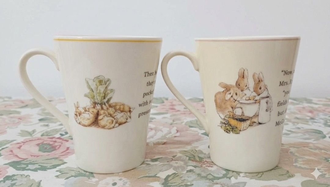 Peter Rabbi Mugs (Category: Coffee & Tea Tableware) located in Binan City. Submitted by mayjhe (Listing ID 1452450837, Image 2). Description: 💛 For Sale 💛 🌸 Peter Rabbit 🍀 Ceramics Mug 📍 Condition: Good 💰 Price is ₱ 175.00 each 👉 Other details posted 🇵🇭 Location Biñan Laguna 🛵 Courier J& T and Lalamove 📋 Shipping by schedule 📍 NO COD & COP 📌 All items are carefully packed and labeled with Fragile stickers for breakable goods. However