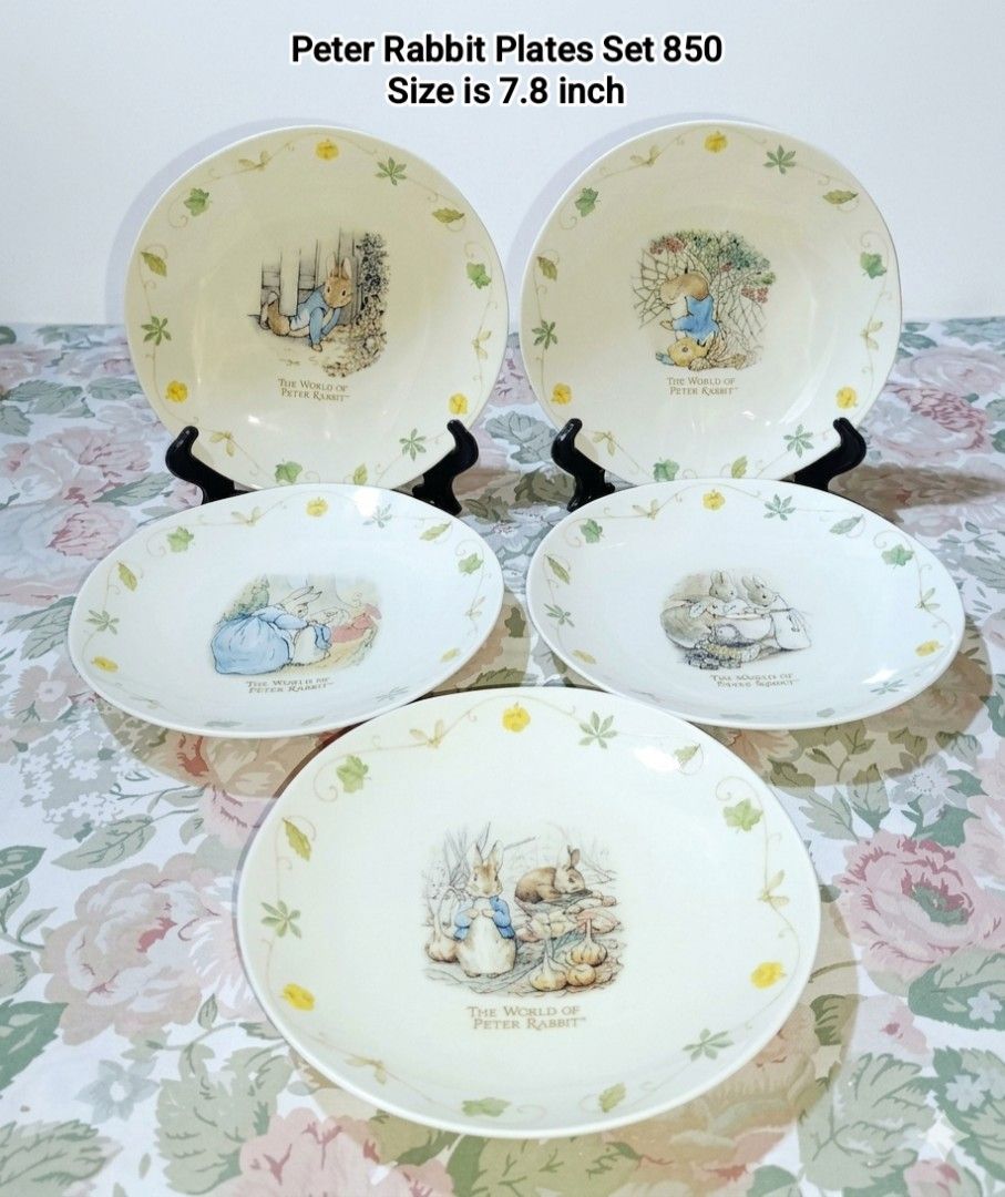 Peter Rabbit Plate Set (Category: Dinnerware & Cutlery) located in Binan City. Submitted by mayjhe (Listing ID 1452450429, Image 1). Description: 💛 For Sale 💛 🌸 Peter Rabbit 🍀 Ceramics Plate 📍 Condition: Good 💰 Price is ₱ 850.00 👉 Other details posted 🇵🇭 Location Biñan Laguna 🛵 Courier J& T and Lalamove 📋 Shipping by schedule 📍 NO COD & COP 📌 All items are carefully packed and labeled with Fragile stickers for breakable goods. Howeve