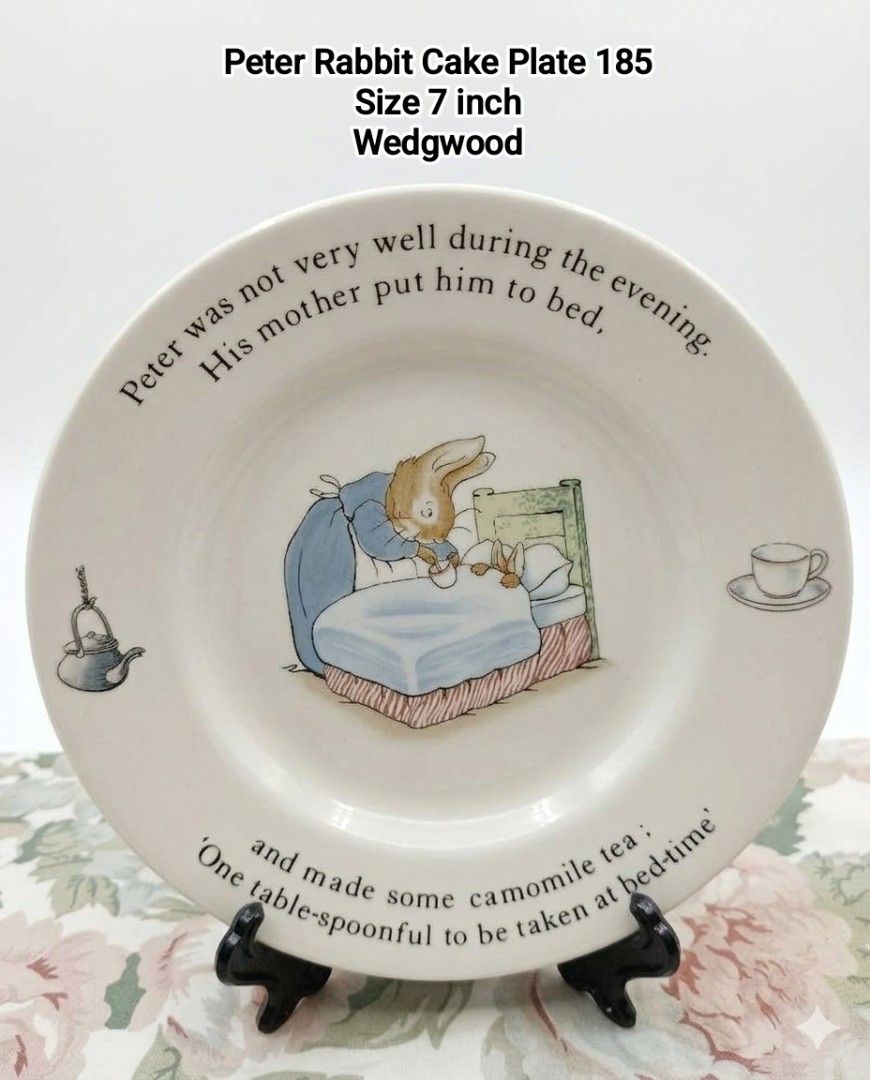 Peter Rabbit Wedgewood Plate (Category: Dinnerware & Cutlery) located in Binan City. Submitted by mayjhe (Listing ID 1452449940, Image 1). Description: 💛 For Sale 💛 🌸 Peter Rabbit 🍀 Ceramic Plate 📍 Condition: Good 💰 Price is ₱ 185.00 👉 Other details posted 🇵🇭 Location Biñan Laguna 🛵 Courier J& T and Lalamove 📋 Shipping by schedule 📍 NO COD & COP 📌 All items are carefully packed and labeled with Fragile stickers for breakable goods. H