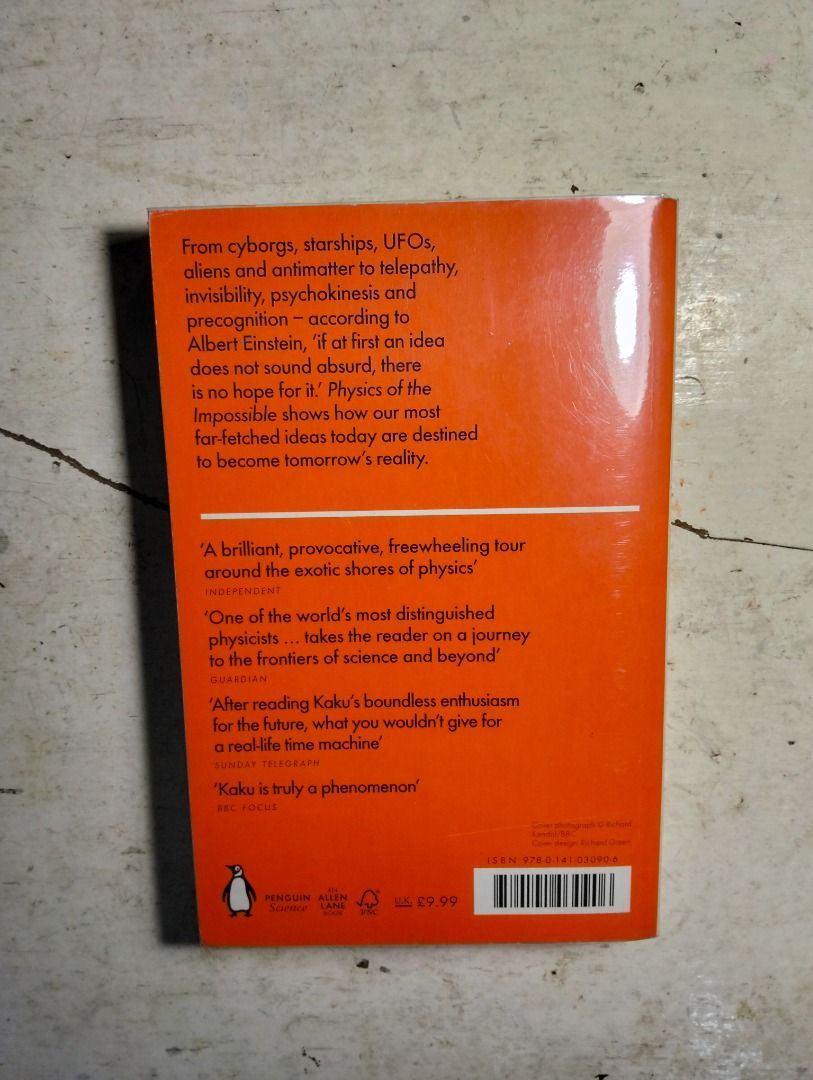 Physics of the Impossible by Michio Kaku (Category: Storybooks) located in Quezon City. Submitted by boldphoenix-8023 (Listing ID 1452463776, Image 2). Description: 🗺️ Quezon City 💵GCash 🏍️ LBC, J&T.