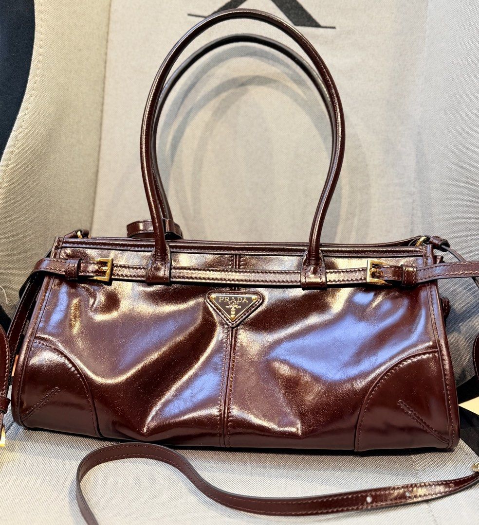 Prada bonnie bag (Category: Luxury Bags & Wallets) located in Manila. Submitted by thebodega88 (Listing ID 1452479247, Image 1). Description: Prada distressed lambskin Bonnie bag No issue Riri zipper With code and black tag.