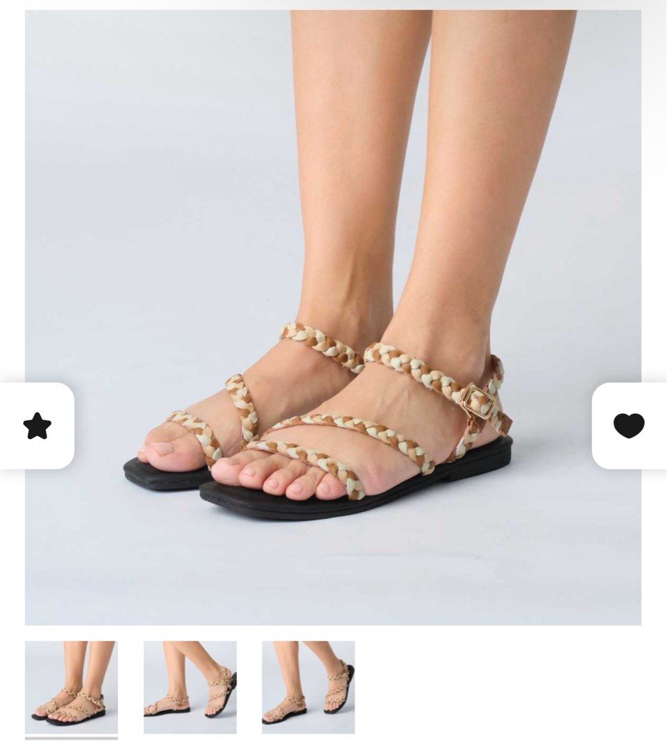 Renegade Folk Braided Sandals (Category: Flats & Sandals) located in Manila. Submitted by mingabz (Listing ID 1452473657, Image 1). Description: - Cute braided strap sandals - Tan and white straps with a black sole - Adjustable buckle closure - Comfortable flat sole for everyday wear - Ideal for summer outfits Time to retire my babes!!!!!.