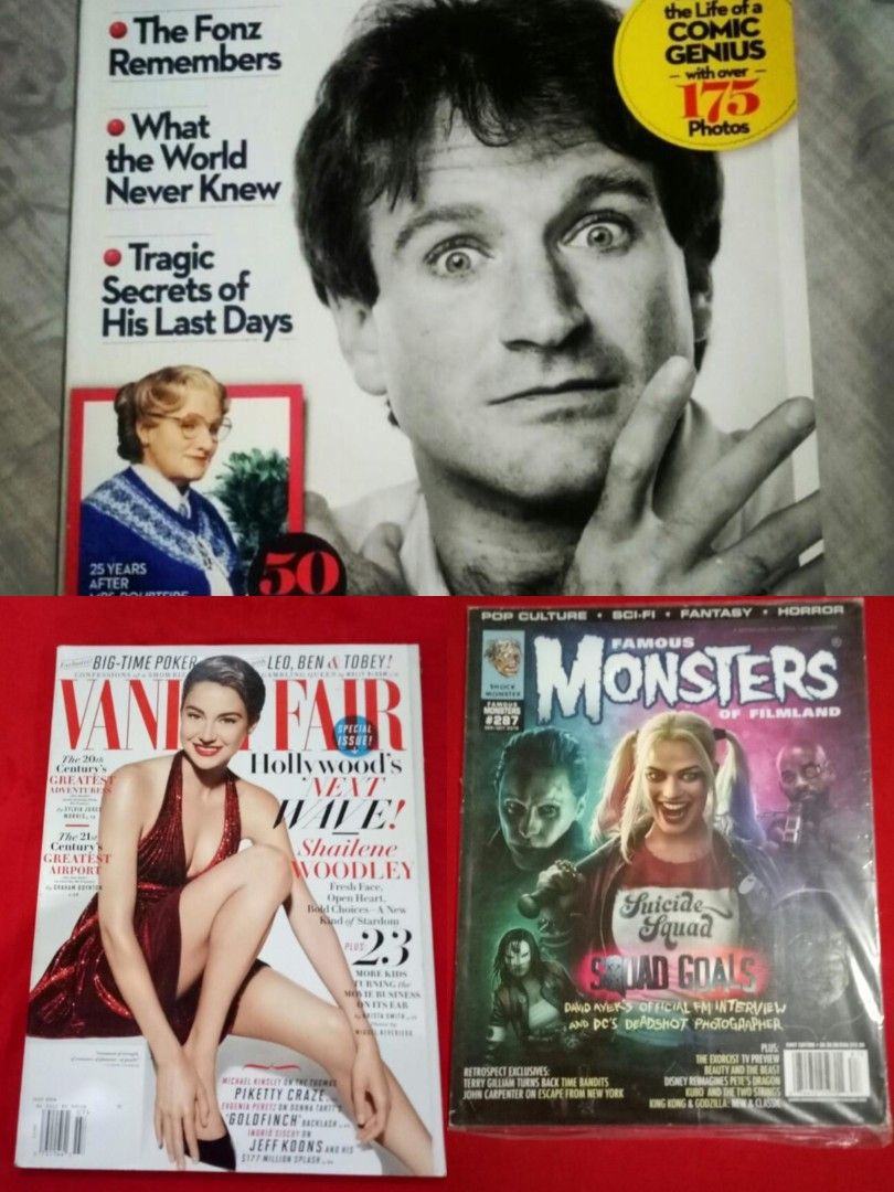 Robin Williams Suicide Squad Shailene Woodley Bundle (Category: Western Merchandise) located in Dumaguete. Submitted by bibialexandria (Listing ID 1452350728, Image 1). Description: ***Shipping Fee Already Included***.
