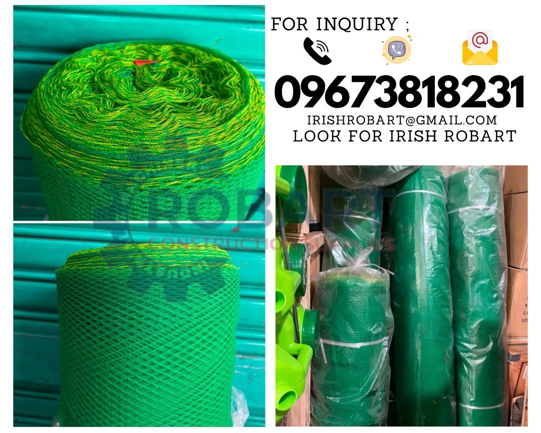 Safety Net (Category: Construction Tools & Equipment) located in Manila. Submitted by irishrobart_22 (Listing ID 1452399008, Image 1). Description: Safety Net Size: 3/8" x 2mts x 90mts 𝑹𝑶𝑩𝑨𝑹𝑻 𝑪𝑶𝑵𝑺𝑻𝑹𝑼𝑪𝑻𝑰𝑶𝑵 𝑺𝑼𝑷𝑷𝑳𝑰𝑬𝑺 #RobartConstructionSupplies #constructionmaterials 🔵100% Trusted Supplier 🔵Competitive Price 🔵𝑾𝒆 𝒂𝒓𝒆 𝑫𝑻𝑰 𝑹𝒆𝒈𝒊𝒔𝒕𝒆𝒓𝒆𝒅 & 𝑩𝑰𝑹 𝐀𝐂𝐂𝐑𝐄𝐃𝐈𝐓𝐄𝐃 Products: ▫️Machinery ▫️Electrical ▫️Valves