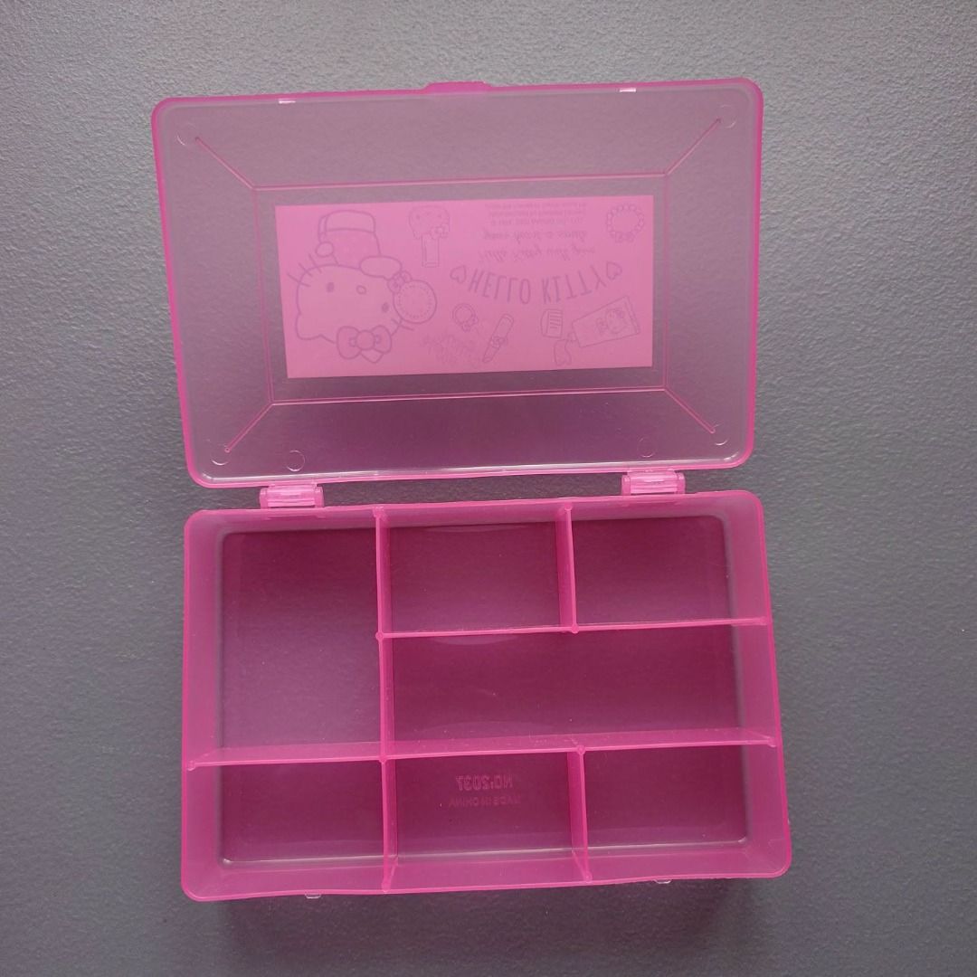 Sanrio Hello Kitty 7-Compartment Multi-Purpose Storage Box (Category: Storage Boxes & Baskets) located in Pasig City. Submitted by toy_kwinndom (Listing ID 1452398031, Image 2). Description: .
