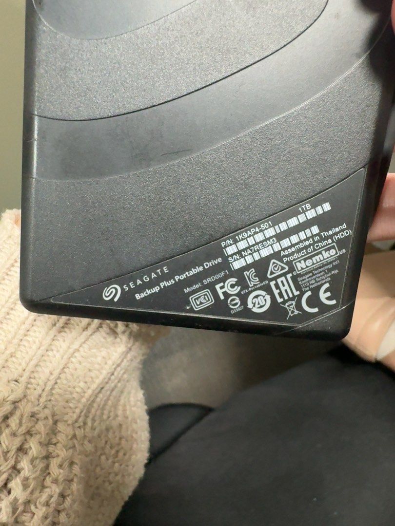SeaGate Hard Drive 1TB Slim (Category: Hard Disks & Thumbdrives) located in Manila. Submitted by grandeagle_070926 (Listing ID 1452372757, Image 2). Description: RFS (barely used). Just for anime and movies. .