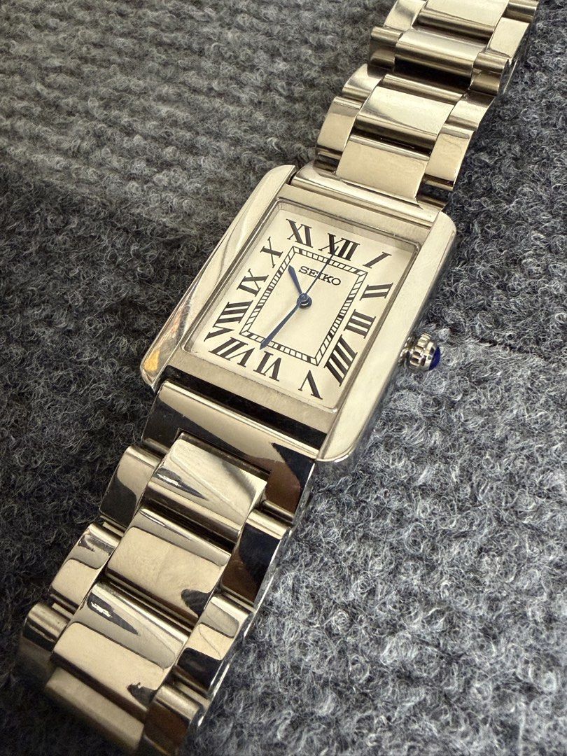 Seiko Solo Tank Must Mod (Category: Luxury Watches) located in Cebu City. Submitted by aweful.wire (Listing ID 1452353243, Image 2). Description: Seiko Solo Tank Must Mod 31mm x 41mm Stainless Steel Case (large size) Seiko VJ24 Quartz Movement Sapphire Glass 3 mos warranty with box and paperbag .