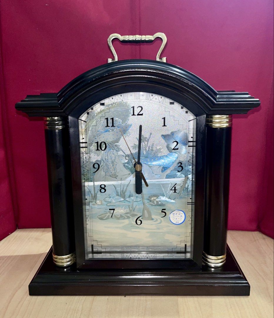 SEIKO Table Clock with Hidden key compartment with sound when opening (bird chirping) (Category: Clocks) located in Manila. Submitted by cherrysan_911 (Listing ID 1452446110, Image 3). Description: SEIKO Table Clock with Hidden key compartment with sound when opening (bird chirping).
