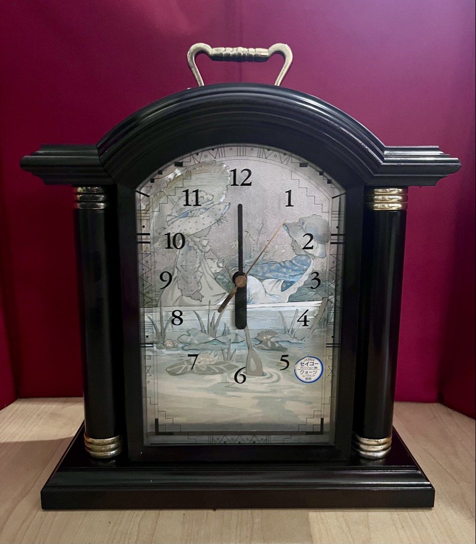 SEIKO Table Clock with Hidden key compartment with sound when opening (bird chirping) (Category: Clocks) located in Manila. Submitted by cherrysan_911 (Listing ID 1452446110, Image 1). Description: SEIKO Table Clock with Hidden key compartment with sound when opening (bird chirping).