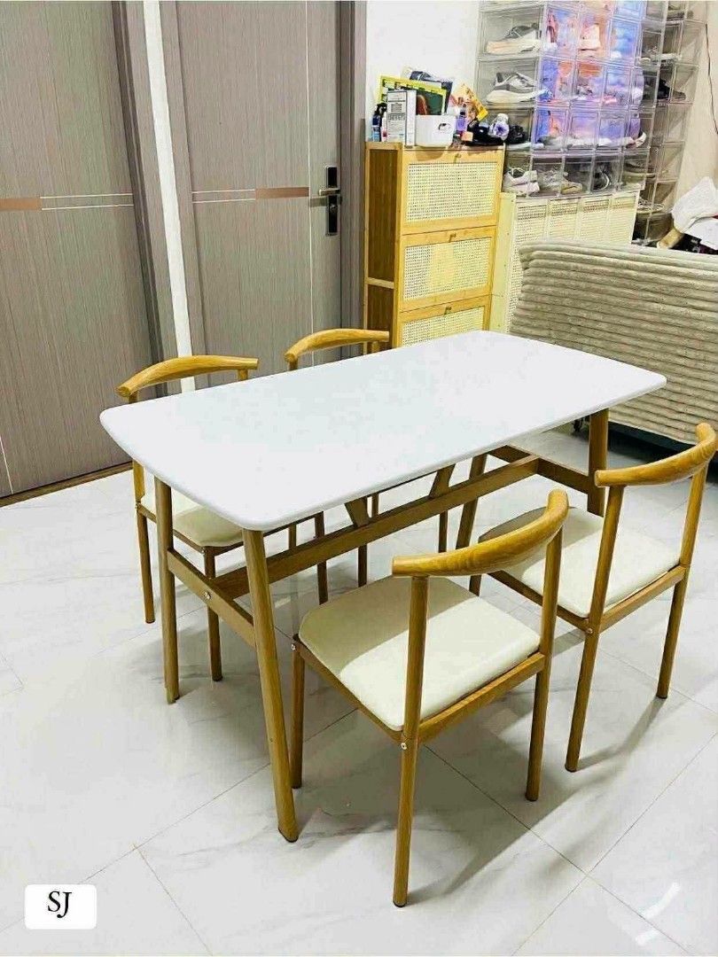 Set (1 table +4 chair) (Category: Other Kitchenware & Tableware) located in Manila. Submitted by aratrgrs (Listing ID 1452353762, Image 1). Description: Same day delivery within metro manila Courier: Lalamove Mode of Payment: CASH ON DELIVERY GCASH BANK TRANSFER Pm for inquiries! Happy Shopping & God bless..