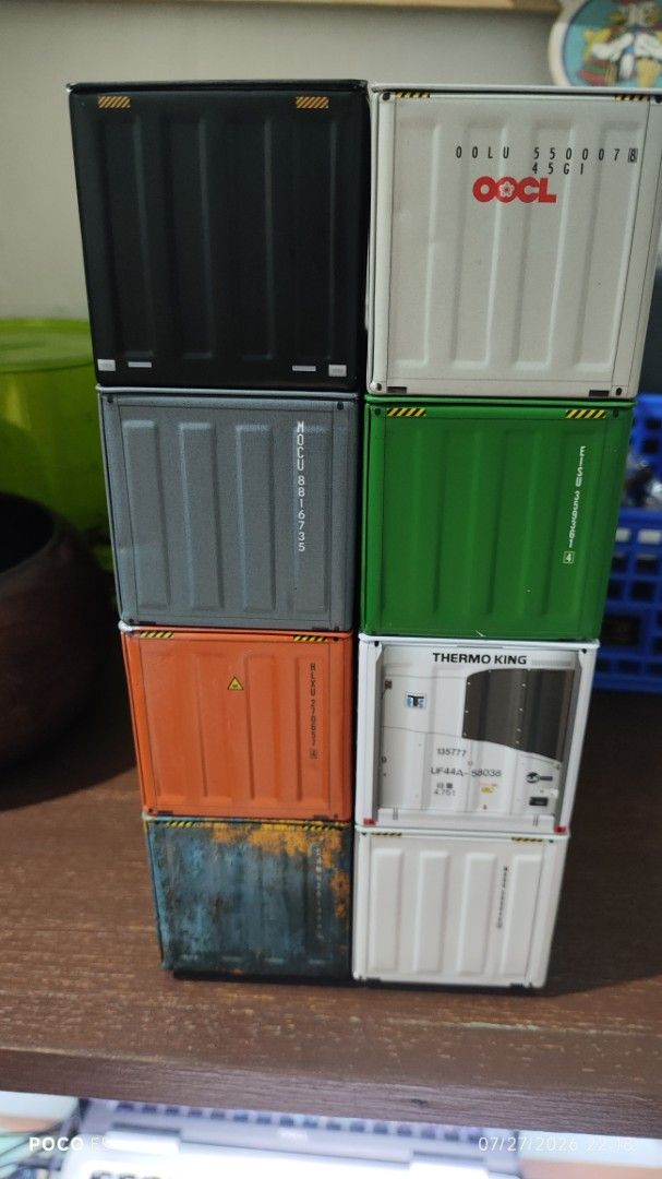 Set of 8 Shipping Container Models - Various Brands (Category: Vehicle & Diecast Models) located in Quezon City. Submitted by ralphralph (Listing ID 1452502144, Image 3). Description: - Set of 8 collectible shipping container models - Brands included: OOCL, Evergreen, Runtec, Matson, Mecha Advance, MOL, Hapag-Lloyd, CMA CGM - Perfect for display or diorama projects.