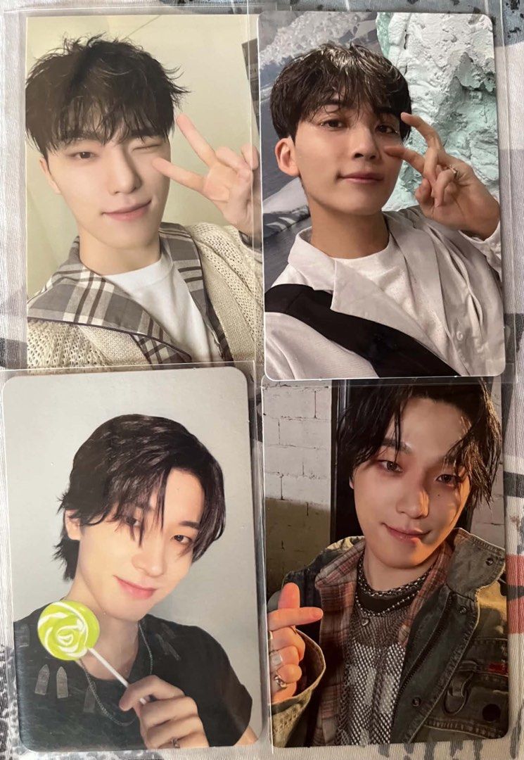 Seventeen Wonwoo Dino Jeonghan PC Set (Category: K-Wave Merchandise) located in Cebu City. Submitted by riyaaaaa_ (Listing ID 1452360003, Image 1). Description: PHP 400 Set PAYO , Onhand MOD : JNT Loc : Cebu X sensi, good condi DM to claim!.