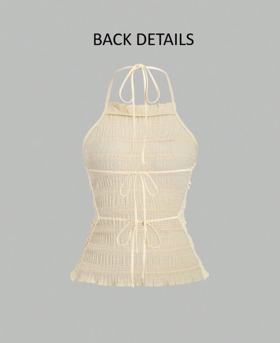 SHEIN Bohemian Halter Top Backless (Category: Sleeveless) located in San Pedro. Submitted by joyscollection (Listing ID 1452487310, Image 3). Description: Women's Summer Spaghetti Strap Lace Patchwork Layered Camisole Top, Bohemian Style Vacation Wear, Suitable For Music Festivals And Various Occasions Casual -brand new! unable to use, wrong size :( -size: L -perfect for casual hangouts, day trips, beach trip, any gala sesh! very comfy! -PLEASE S
