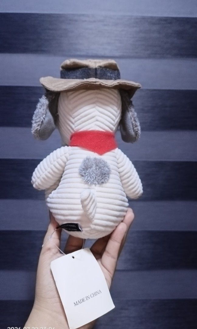 Snoopy Rare Corduroy Peanuts Plushie (Category: Plushies & Soft Toys) located in Bacoor. Submitted by raket_projects (Listing ID 1452442603, Image 3). Description: P650 only Snoopy Rare Corduroy Peanuts Plushie 🩷 As is What u see is what u get 🩷 Clean and fresh 🫧 🩷 With clear etiketa✨ 🩷 With papertag 🏷️.