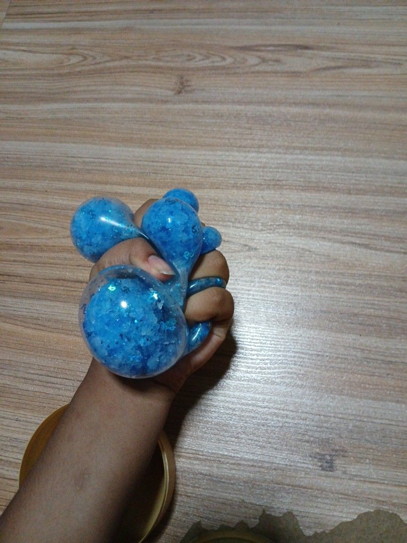 Squishy dumpling (Category: Interactive Toys) located in Singapore. Submitted by raz6714 (Listing ID 1452417121, Image 3). Description: Viral squishy Glitter blue dumpling.