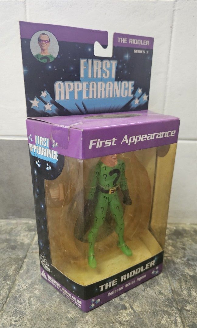 THE RIDDLER (BATMAN) - 2004 DC Direct First Appearance Series 3 (Category: Figurines & Statues) located in Quezon City. Submitted by charliebrown_olx (Listing ID 1452472374, Image 2). Description: 1ST APPEARANCE, BATMAN, JOKER • New, Factory Sealed • Near-Mint Card, WYSIWYG • Sorry Last Price Already ▪︎ Pickup only at Obudan St Brgy Manresa QC (D.Tuazon St/Banawe St) ▪︎ Shipping thru J&T only ▪︎ GCash Payment TFL!.