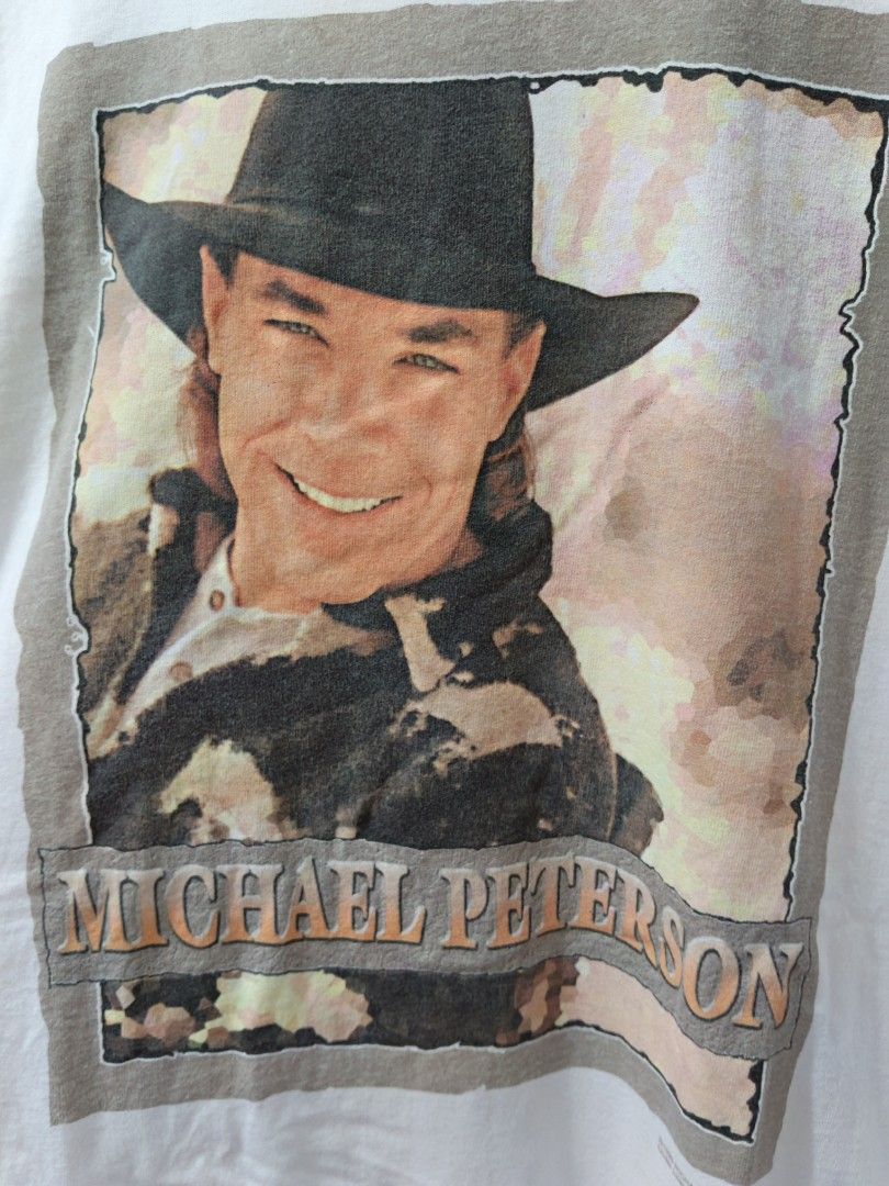 Vintage 90s Michael Peterson (Being Human) (Category: Tshirts & Polo Shirts ) located in Taguig. Submitted by wethrifting2021 (Listing ID 1452438056, Image 3). Description: Item: Vintage 90s Michael Peterson🔥 ‎Size: Fruit of the Loom (XL) ‎Width: 24 ‎Length: 31 ‎Condition: Excellent ‎Issue: None SWIPE MORE DETAILS. DM to purchase 📩.