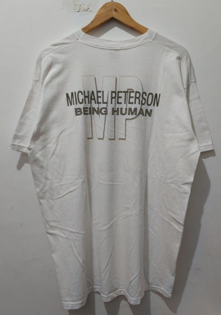 Vintage 90s Michael Peterson (Being Human) (Category: Tshirts & Polo Shirts ) located in Taguig. Submitted by wethrifting2021 (Listing ID 1452438056, Image 2). Description: Item: Vintage 90s Michael Peterson🔥 ‎Size: Fruit of the Loom (XL) ‎Width: 24 ‎Length: 31 ‎Condition: Excellent ‎Issue: None SWIPE MORE DETAILS. DM to purchase 📩.
