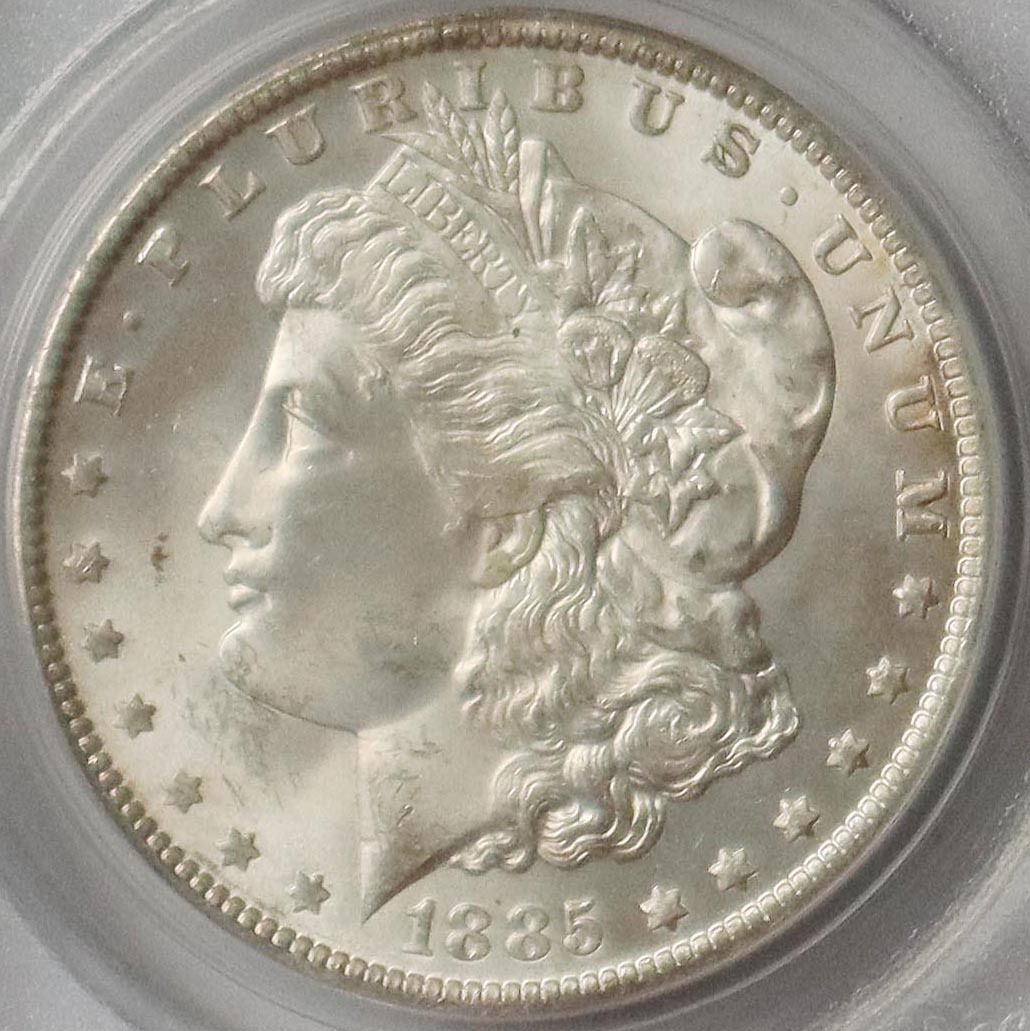 1885-O Morgan Silver Dollar MS63 PCGS Graded Coin (Category: Currency) located in Caloocan City. Submitted by oldbestseller72 (Listing ID 1452527449, Image 2). Description: - 1885-O Morgan Silver Dollar - Graded MS63 by PCGS - Features a unique mint mark - Excellent addition for coin collectors - Old PCGS Holder - Serial Number: 7162.63/1497834.