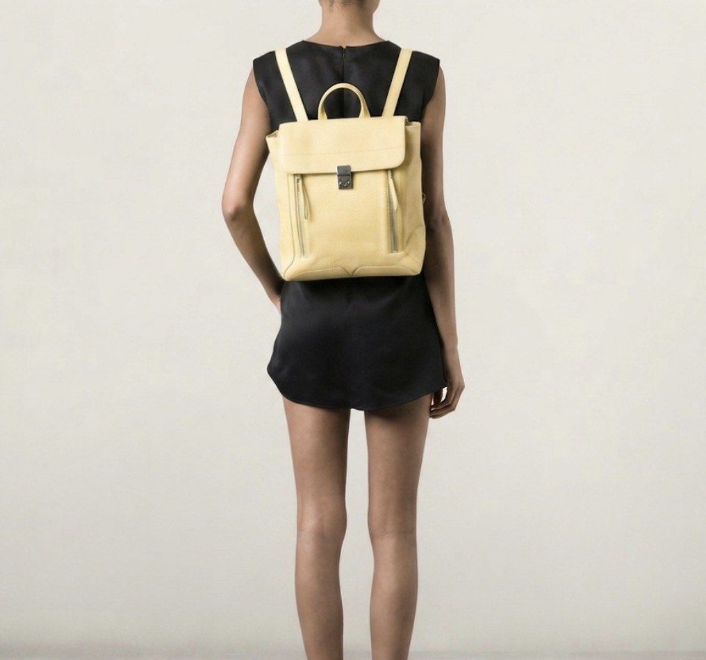 3.1 PHILIP LIM LARGE PASHLI JADE LEATHER BACKPACK-YELLOW (Category: Luxury Bags & Wallets) located in Quezon City. Submitted by carsenmktg (Listing ID 1452529519, Image 1). Description: 3.1 PHILIP LIM LARGE PASHLI JADE LEATHER BACKPACK-YELLOW guaranteed authentic. used a few times in very good condtion. minor signs of use. no stains or holes. bought in the u.s. for about $450. Width (inch) : 13.7 inch(approx) Width (cm) : 35 cm(approx) Height (in