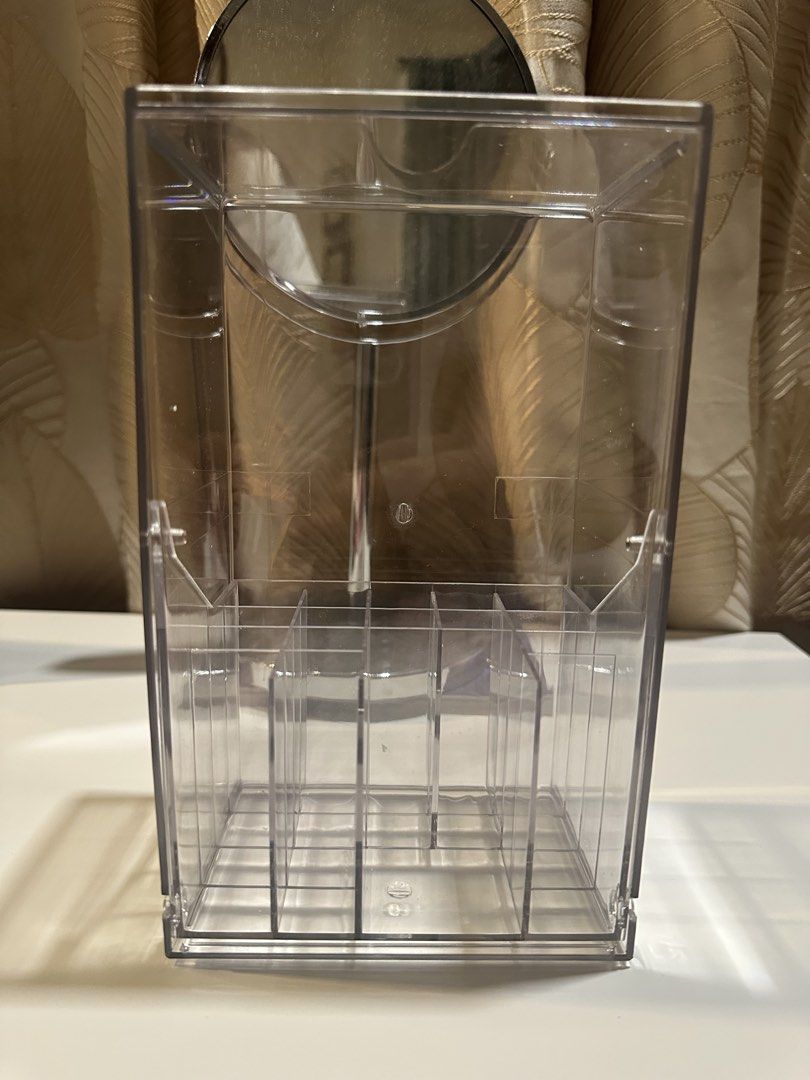 Acrylic Makeup Brush Holder Organizer with Compartments (Category: Makeup) located in Malabon City. Submitted by alysaleee (Listing ID 1452667537, Image 2). Description: Unboxed only! Got it 2 days ago :) Via lalamove or sdd only for this item! - Clear acrylic makeup brush organizer - Multiple compartments for sorting different brush sizes - Slanted front for easy access - Ideal for vanities or desks - Helps keep your space neat and brushes prote