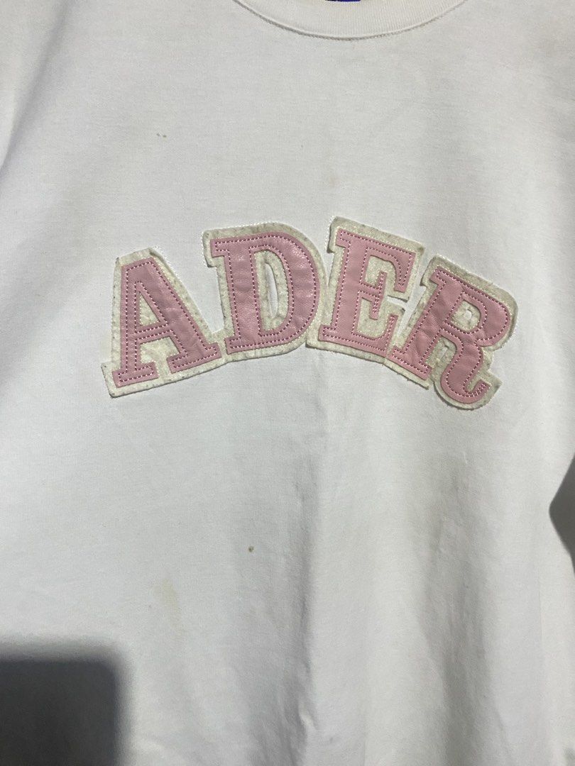 ADER shirt (Category: Tshirts & Polo Shirts ) located in Manila. Submitted by sixbysix (Listing ID 1452590395, Image 2). Description: Color rate 9.5/10 Condition: 9/10 Dimes 24x27 Issue : need wash with washable stain on neck but still can remove Pm 📩📩 Size L-Xl .