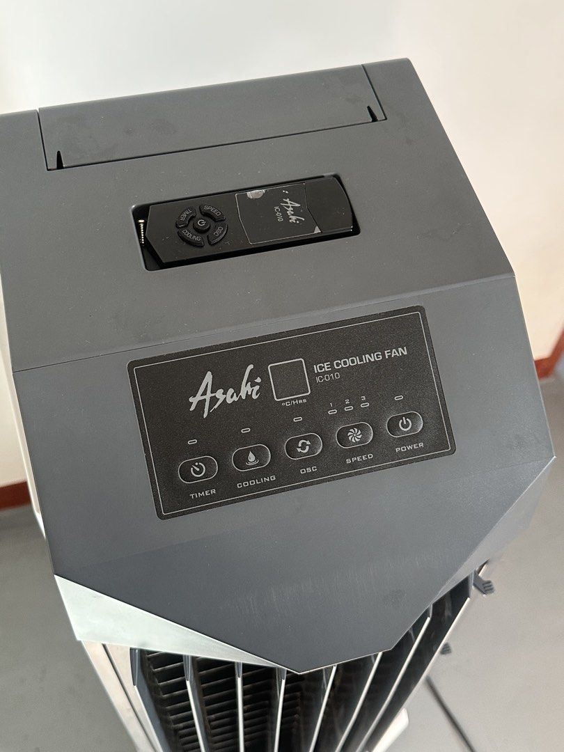Asahi Ice Cooling Fan ICU-010 (Category: Air Conditioning and Heating) located in Manila. Submitted by xxrebelts (Listing ID 1452630012, Image 3). Description: Selling my personal Asahi Air Cooler Selling for 5k only Bought this for almost 9k 4 months palang nagagamit - Asahi Ice Cooling Fan ICU-010 - Timer function - Cooling feature - Oscillation for wider air distribution - Adjustable speed settings - Includes remote control - Built-in wheels f