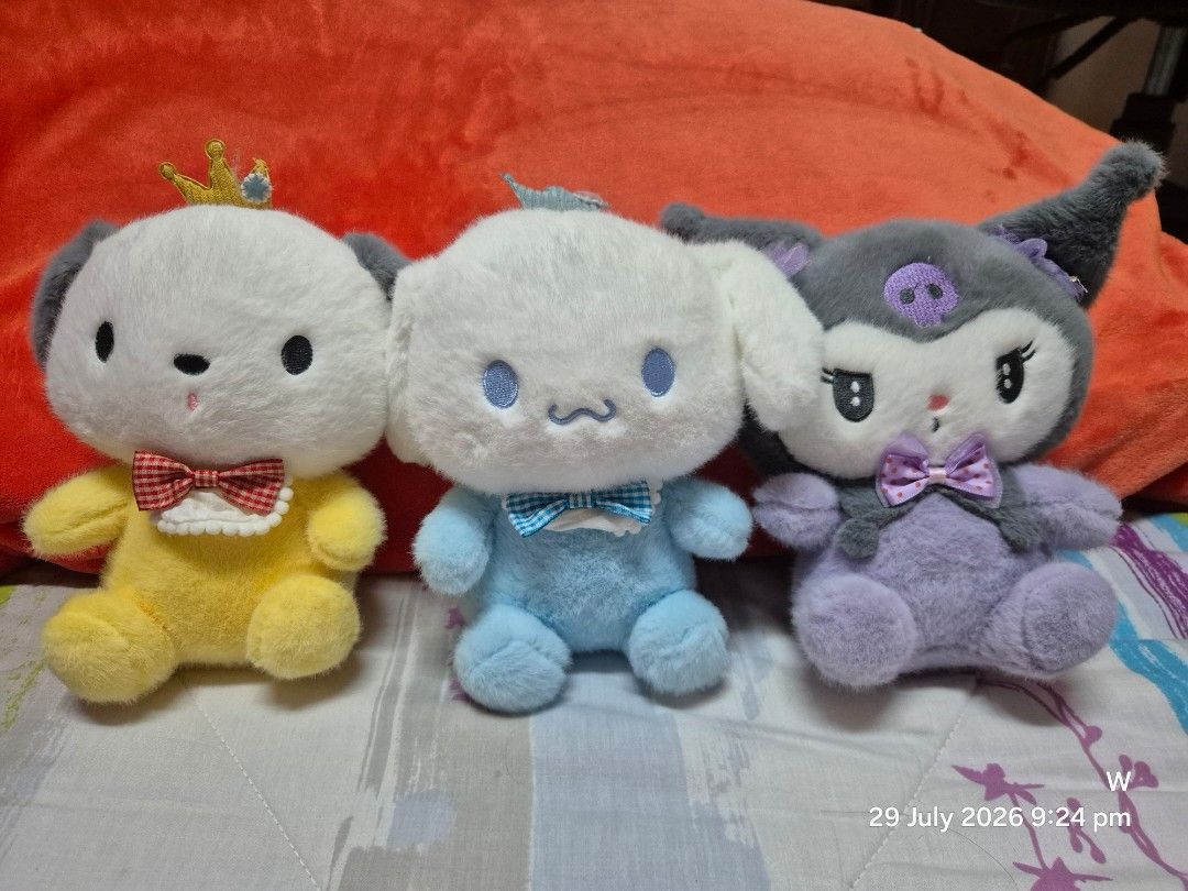 Assorted Cute Plush Toys - Hello Kitty, Stitch, Cinnamoroll & More (Category: Plushies & Soft Toys) located in Manila. Submitted by wildmountain_6242a4 (Listing ID 1452650021, Image 3). Description: - Adorable collection of plush toys - Popular characters include Kitty, Stitch, Cinnamoroll, and others - Ideal for collectors or as thoughtful gifts - All items are in good, pre-loved condition - Ready to find a new home - Don't miss out on your favo