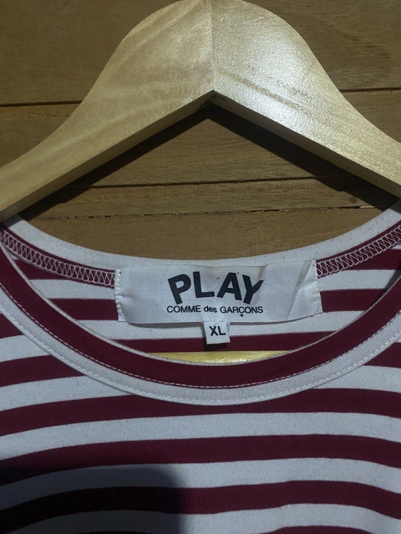 AUTHENTIC PLAY STRIFES LONG SLEEV (Category: Longsleeves) located in Manila. Submitted by sixbysix (Listing ID 1452628035, Image 3). Description: Dimes 24x27.5 (XL on tag) Color rate 10/10 As new condition 10/10 Issue :none.