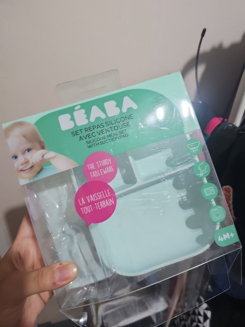Beaba silicon plate (Category: Weaning & Toddler Feeding) located in Manila. Submitted by nicolealison (Listing ID 1452584807, Image 1). Description: no spoon included. plate is new as we only used the spoon.