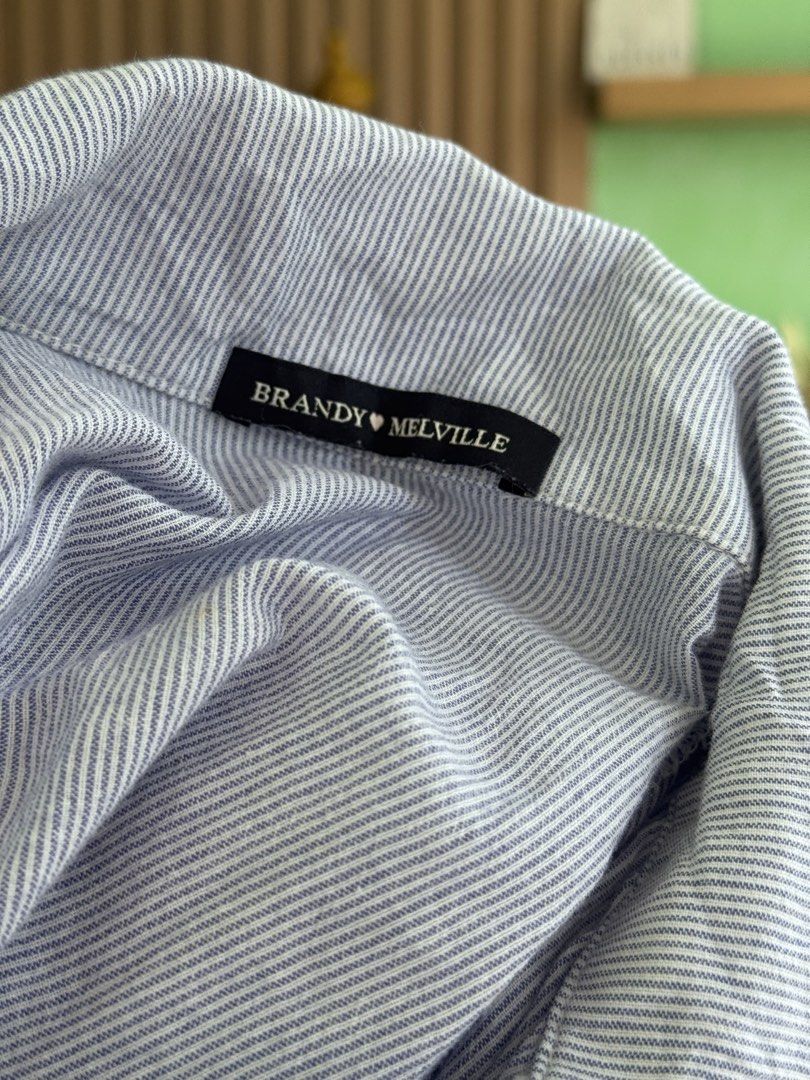 Brandy melville blue and white striped collared top (Category: Longsleeves) located in Bayombong. Submitted by akmayo (Listing ID 1452570788, Image 2). Description: .