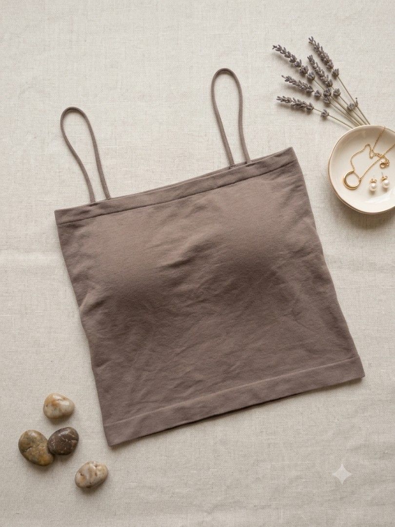 Brown Spaghetti Strap Padded (Category: Sleeveless) located in Las Pinas. Submitted by dnbrbnt (Listing ID 1452543391, Image 2). Description: size small to med super nice in actual loc. las piñas .