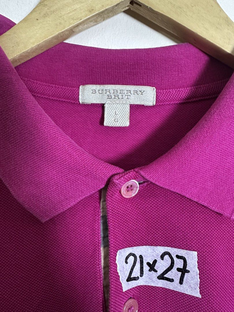 Burberry plaid polo shirt (Category: Tshirts & Polo Shirts ) located in Manila. Submitted by bosseb1 (Listing ID 1452521105, Image 3). Description: Genuine polo shirt 21x27 Can fit to medium to large.