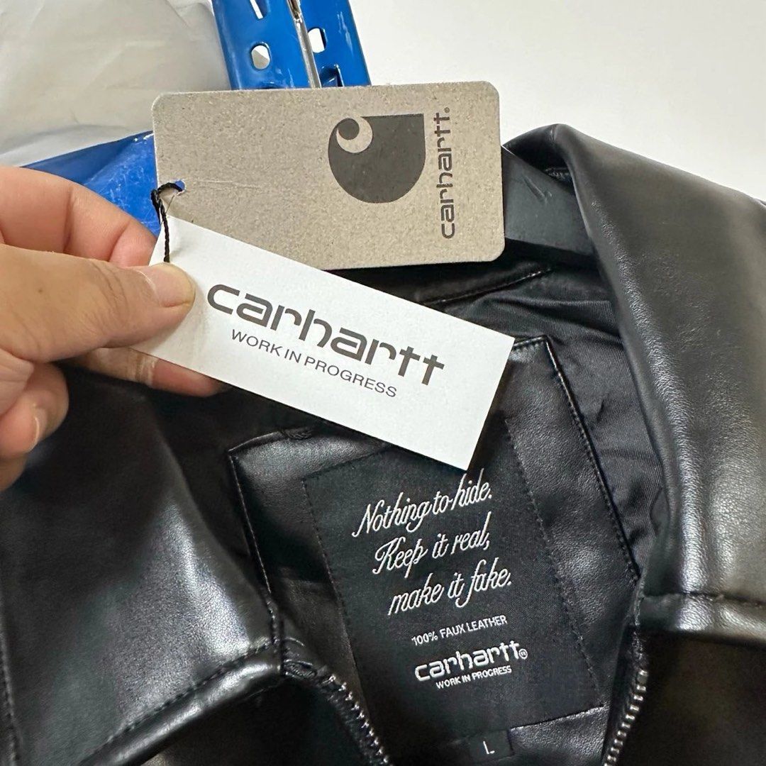 Carhartt WIP PU Detroit Jacket (Category: Coats, Jackets and Outerwear) located in Manila. Submitted by godspeedmnl (Listing ID 1452535078, Image 3). Description: Carhartt WIP PU Detroit Jacket 7,589PHP / Sizes: S, M, L, XL Colorway: Black (Feel free to message me for additional photos.) Package included: • Carhartt WIP PU Detroit Jacket x 1 • Godspeed Mnl Paper Bag • Godspeed Mnl logo & streetwear stickers. • Chance to be added to our GVIP list 