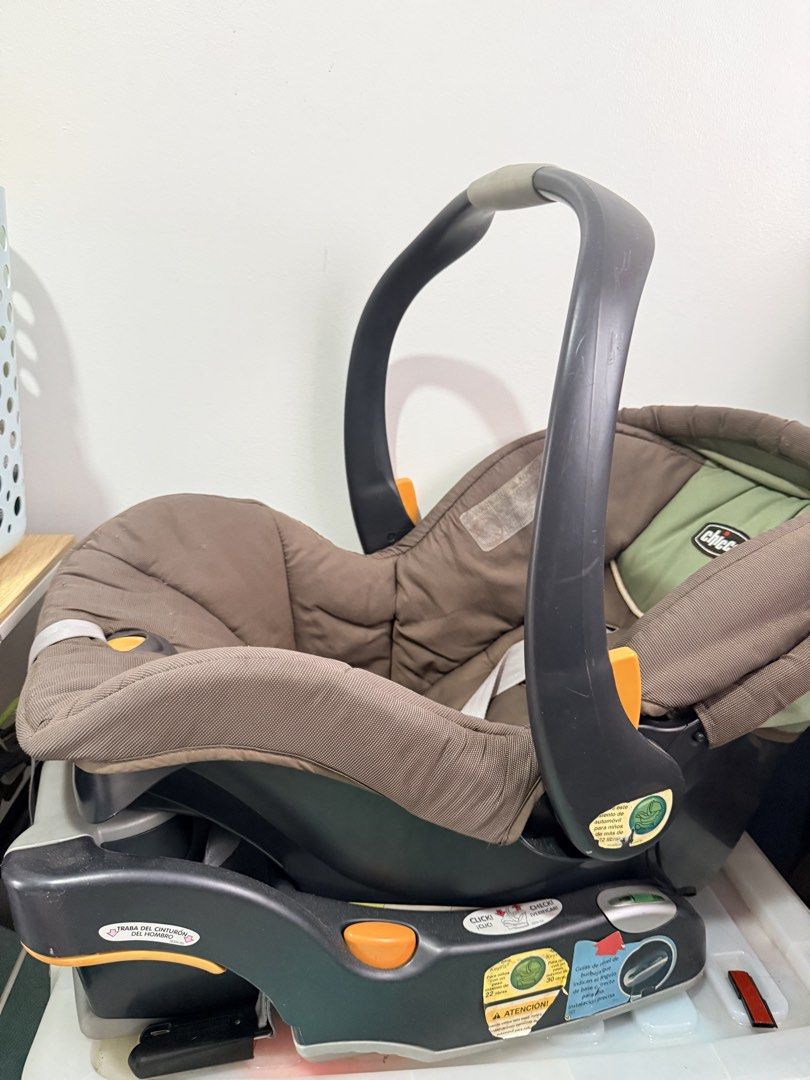 Chicco Infant Car Seat KeyFit 30 (Category: Carriers & Slings) located in Muntinlupa City. Submitted by mjbtstk (Listing ID 1452661838, Image 1). Description: - Brand: Chicco - Model: KeyFit 30 - Type: Infant Car Seat - Color: Brown and Green - Condition: Good, pre-loved - Features: Secure and comfortable for infants, easy installation and removal - With free Baby Carrier Wrap Sling Gear Hip Seat 2 In 1 Bag Foldable Adjustable Comfortable.