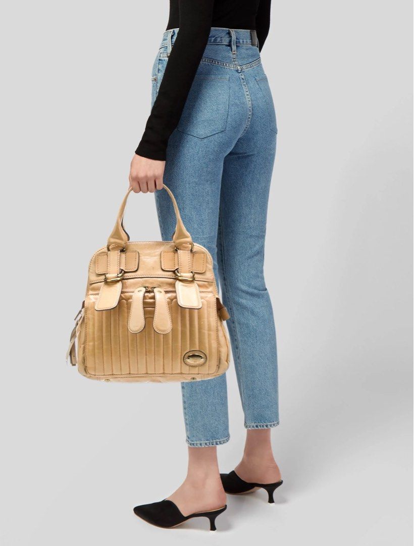 Chloe - Brown Quilted Leather Bay Bag (Category: Shoulder Bags) located in Cavite. Submitted by commoncourtesy (Listing ID 1445421396, Image 1). Description: Authentic Made in italy.