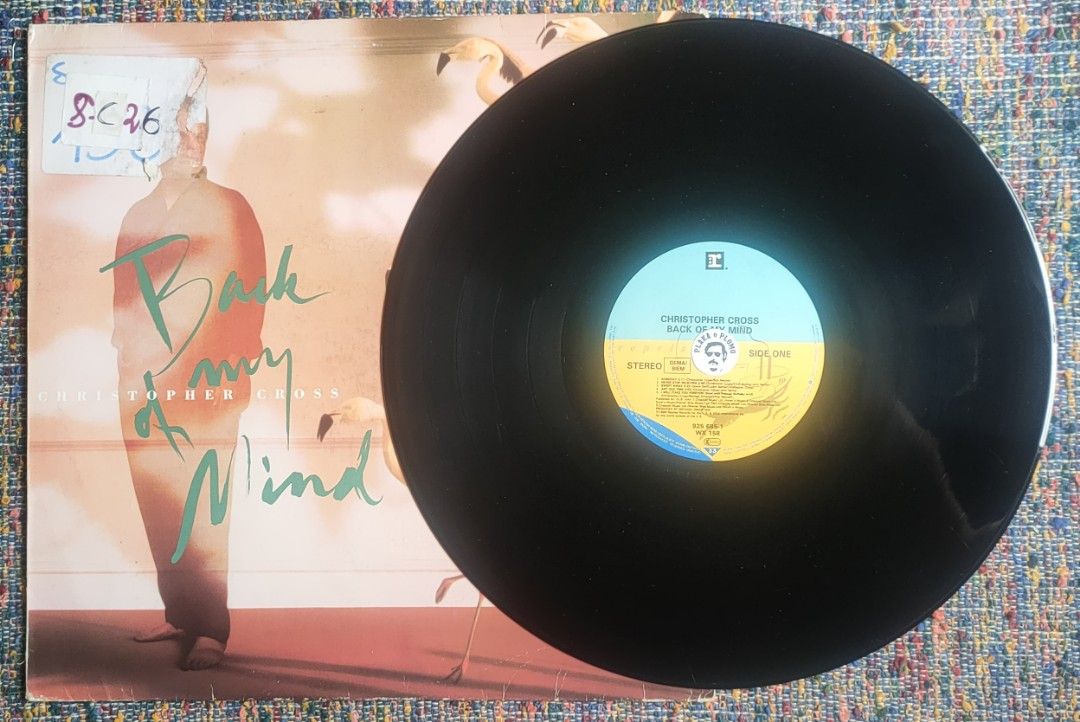 Christopher Cross - Back Of My Mind LP Vinyl Record (Category: Vinyls) located in Quezon City. Submitted by plaka.o.plomo (Listing ID 1452575850, Image 3). Description: Artist(s) : Christopher Cross Album : Back of My Mind Year : 1988 Media : VG Color : Black Sleeve : VG+ No. : 1x Vinyl Size : 12" RPM : 33 Country : Germany Catalog No. : 925 685-1 Tracklist : - Side One 1. Someday 3:11 2. Never Stop Believing 3:56 3. Swept Away 4:22 4. Any Old Ti