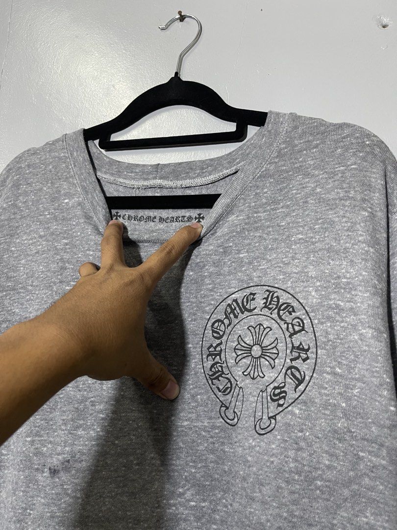 Chrome Hearts Matty Boy Long Sleeve (Category: Coats, Jackets and Outerwear) located in Davao. Submitted by .clieghsaure (Listing ID 1452679071, Image 2). Description: Chrome Hearts Matty Boy Longsleeve for her -Off -no crackprints -minimal issue: black paint stain -dimes : 24.5 x 21 -medium.