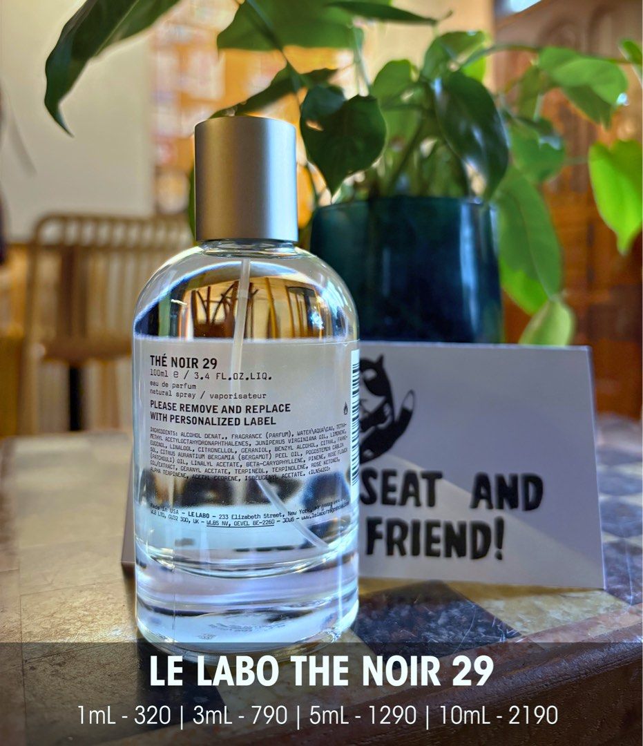 [DECANT] Le Labo The Noir 29 (Category: Fragrance & Deodorants) located in Caloocan City. Submitted by 2mars (Listing ID 1451907664, Image 1). Description: Le Labo The Noir 29 decants for sale! The Noir 29 1mL - 310 3mL - 790 5mL - 1290 10mL - 2190 • can ship nationwide • 📍Makati | Caloocan | Paranaque.