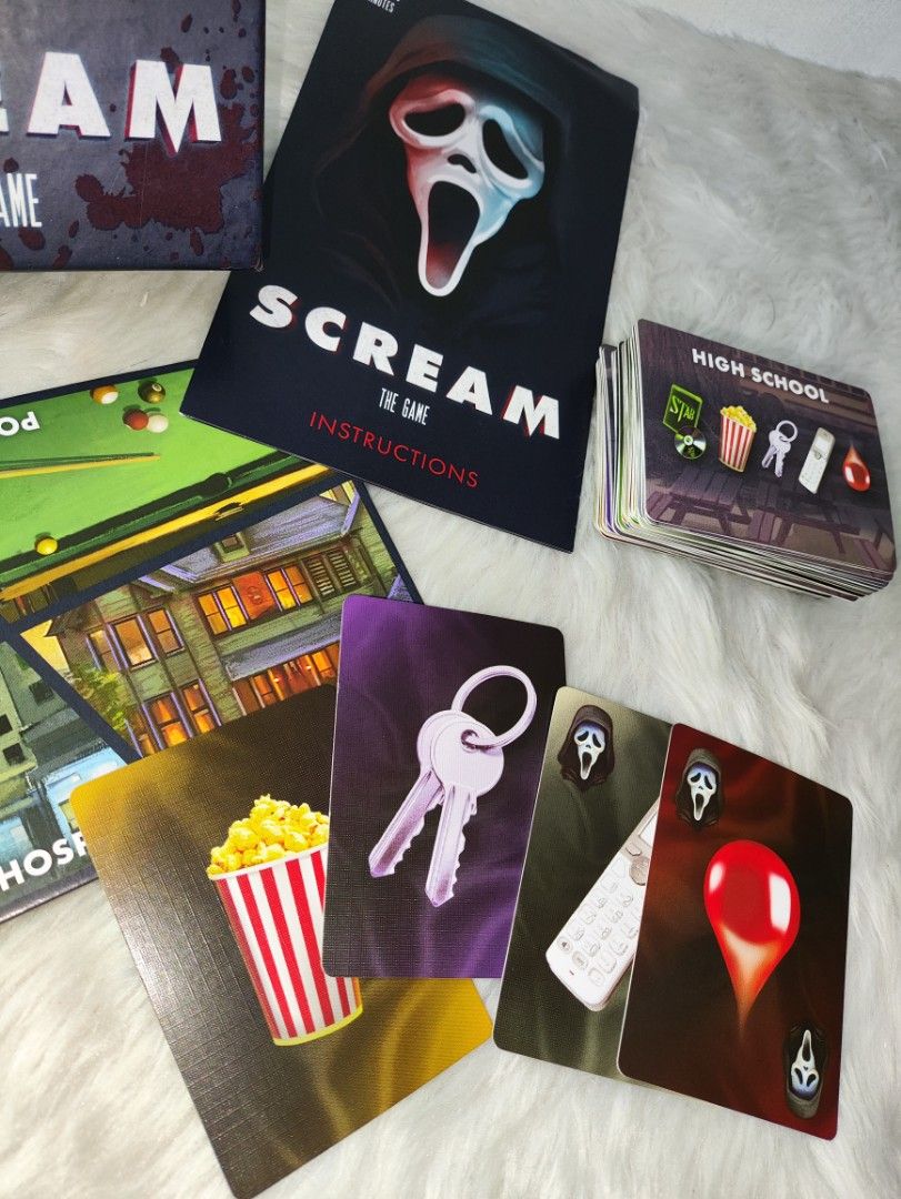 Funko Games Scream The Game Board Game (Category: Board Games & Puzzles) located in Cavite. Submitted by tinetaclesss (Listing ID 1452517505, Image 2). Description: missing ghost and knife playable.