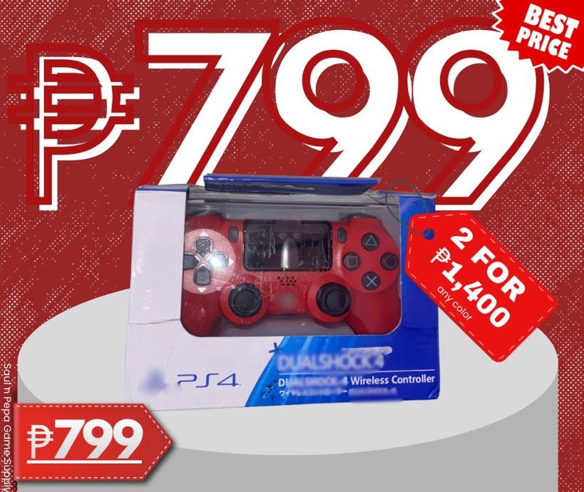 Ps4 Controller (Category: Controllers) located in Quezon City. Submitted by fussss28 (Listing ID 1452687508, Image 2). Description: PS4 Controllers- ₱799 each ₱1.400 for 2. add-ons: ear phones- ₱50 (Black or white) FREE 1 meter hdmi for every purchase Fairview Area Haus Salt n Paper in Google maps .